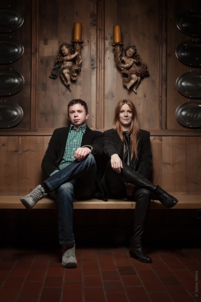 Leopold Holzknecht, Ötztal Tourismus, mit Designerin Rebekka Ruetz (Foto Sylwia Makris)