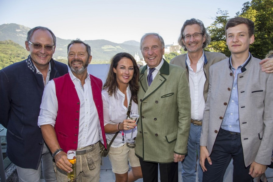 Helmut Schramke (Mothwurf), Reinhard und Liane Forstenlechner, Alfons Schneider (Schneiders/Habsburg), Joseph Payr (Steinbock) und Paul Payr  (Foto Reed Exhibitions Salzburg / Kolarik Andreas)