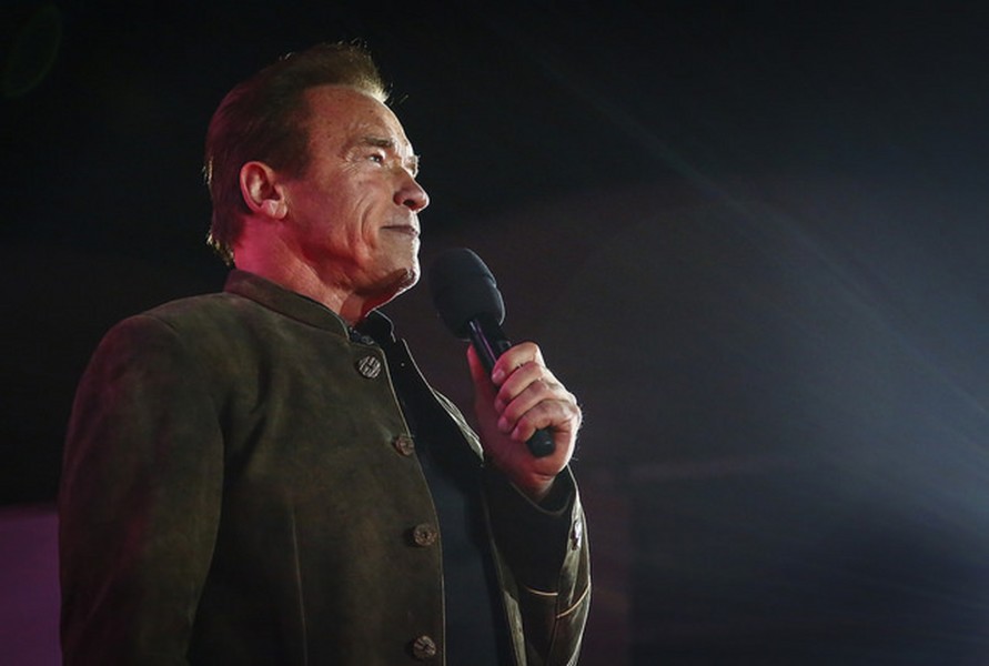 Arnold Schwarzenegger, der an diesem Tag mit dem Internationalen Josef-Krainer-Preis geehrt worden war,  sagte über seine Erfahrungen als Special-Olympics-Trainer: „Nicht ich mache euch stark, ihr macht mich stark." (Foto GEPA pictures/Special Olympics) 