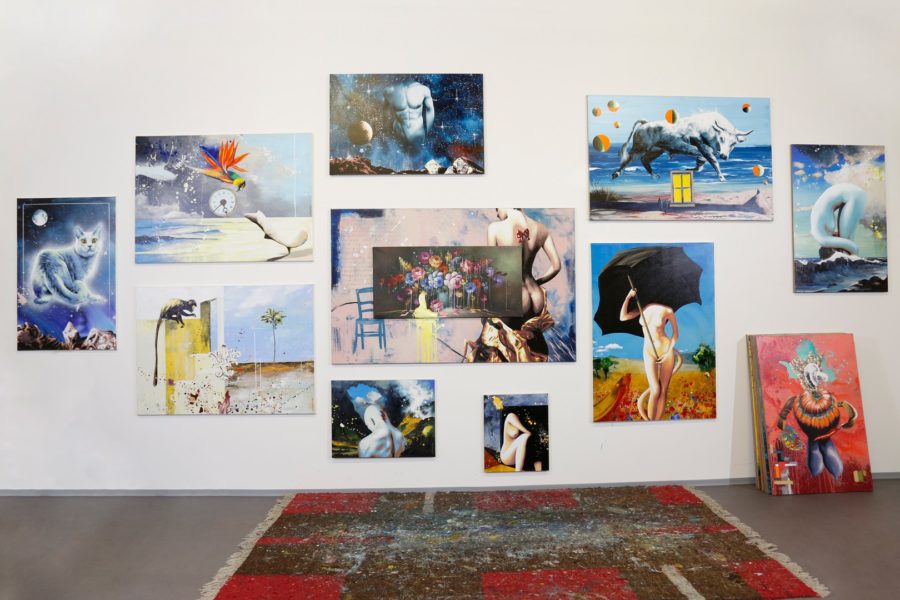 Der bekannte maler Werner Stadler präsentierte seine Werke im neuen Grazer Atelier (Foto Manfred Lach)