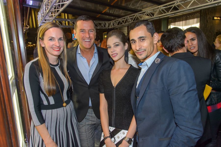 Exklusive Karl Lagerfeld Shop Eröffnung am Wiener Kohlmarkt 11: Maria Großbauer, Pier Paolo Righi, Maria Yakovleva und Richard Szabo (Foto Andreas Tischler)