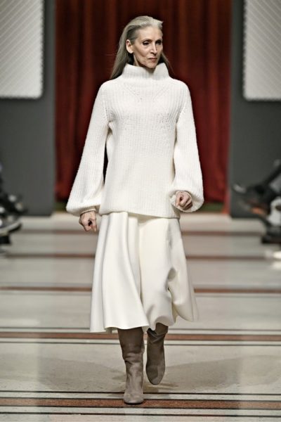 Auch das deutsche Model, Schauspielerin, Sängerin und Balletttänzerin Eveline Hall lief für Marc Cain. (Foto Marc Cain)