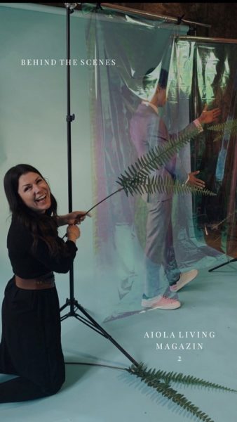 Shooting für die 2. Ausgabe des Aiola Living Magazin - Behind the scenes mit Judith Schwarz. (Foto AIOLA)