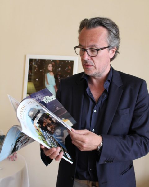 Francois Kraus, the producer of La Belle époque, visited the DPA Gift Lounge of Nathalie Dubois. (Photo DPA GROUP)
