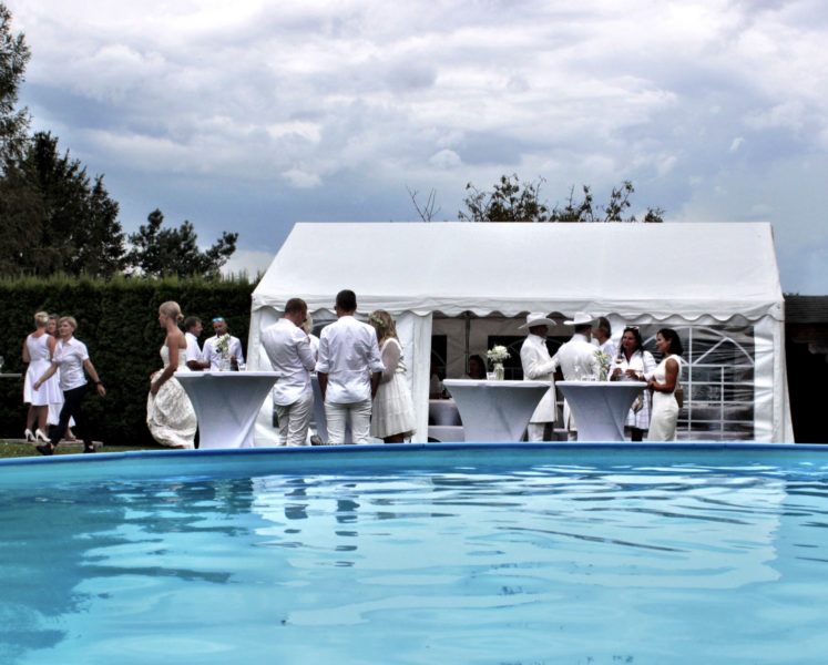 Sonja and Lukas Wilfling, APPLETINIES, together with Thomas Chappell and Jesse Raphael, ARIDO, invited to a 'white' party with magical moments- and brought a touch of Hollywood to the idyllically situated, southeast Styrian town of Grossteinbach. (Foto Andrea Ruschka - Der Vierender)