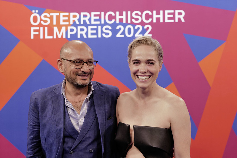 Filmpreis Gala 2022 in Grafenegg: Präsidentschaft der Akademie des Österreichischen Films Verena Altenberger und Arash T. Riahi. (Foto Robert Newald)