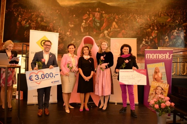 Die Donau Versicherung, die Steiermärkische Sparkasse sowie das Institut Allergosan unterstützen die Aktion "Pink Ribbon" mit großzügigen Spenden. (Foto Weekend Magazin Steiermark)