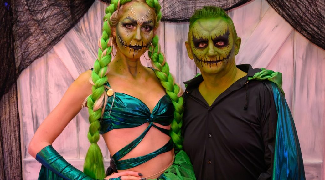 gaun halloween hedi klum