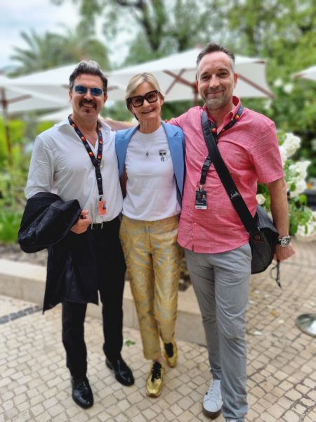 Filmfestspiele Cannes 2022: Schauspieler Nico Toffoli, Journalistin Hedi Grager und Schauspieler und Produzent Joe Rabl. (Foto privat)