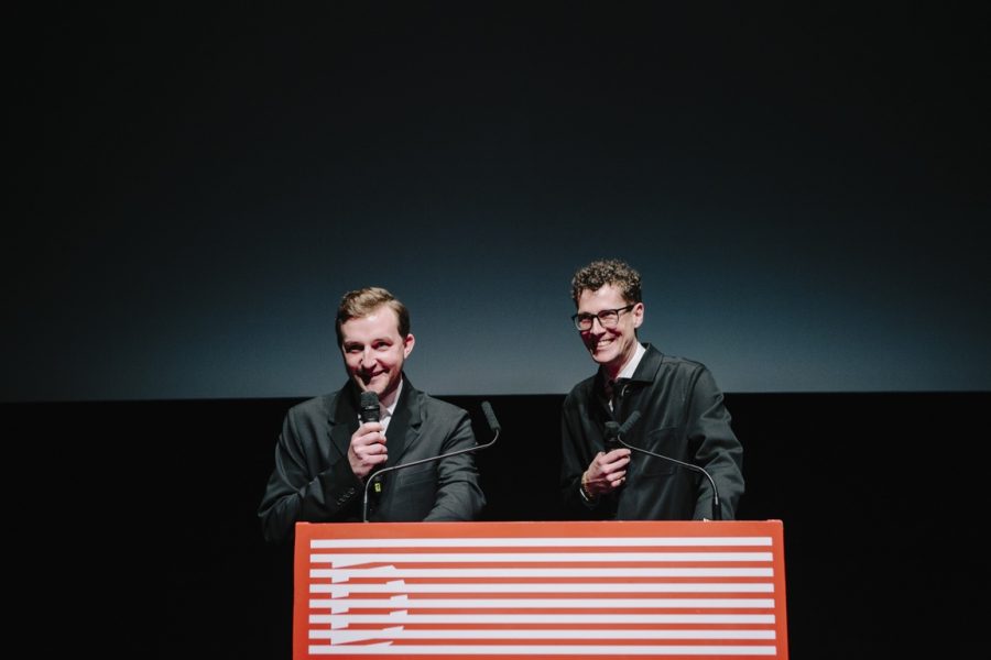 Die Festspielleiter Sebastian Höglinger und Peter Schernhuber hielten ihre letzte Eröffnungsrede bei der Diagonale’23. (Foto Diagonale / Sebastian Reiser)