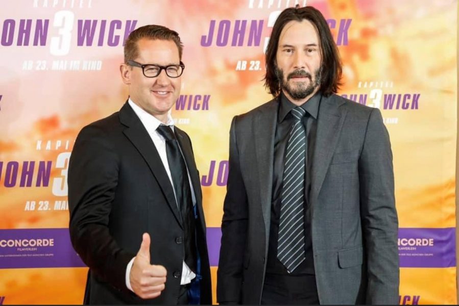 Holger Fuchs beim Presse Junket von John Wick 3 im Hotel de Rome zusammen mit Keanu Reeves. (Foto beigestellt)