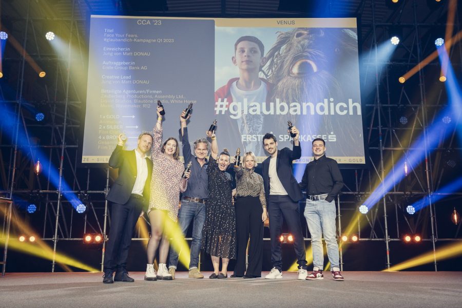 GOLD bekamen Jung von Matt Donau für ihre Kampagne für die Erste Bank. (Foto Heidi Pein / Phillip Lichtenegger)