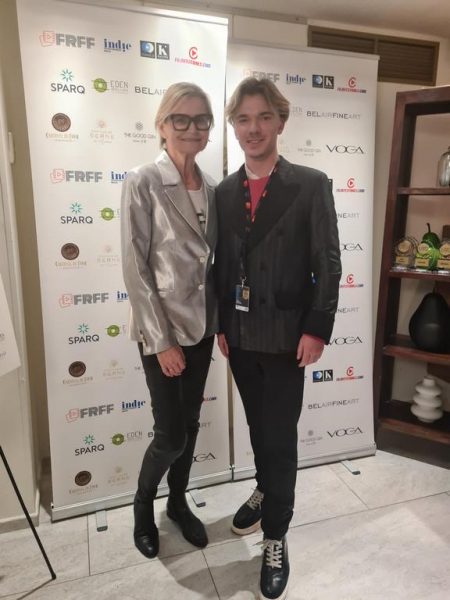 Hedi Grager und Yury Revich beim FRFF im Rahmen des Filmfestinal in Cannes 2023. (Foto privat)