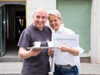 Christoph Fälbl und Verena Augustin, Vereinsleiterin 0816 Alles außer gewöhnlich. (Foto Moni Fellner)