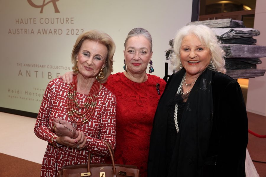 Haute Couture Award 2023: Elisabeth Gürtler, Agnes Husslein, Marika Lichter. (KatharinaSchiffl)