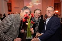 MuseumsQuartier Kulturjahr 2024: Paul Gessl, Geschäftsführer der Niederösterreich Kultur-Holding, Kunstmeile-Krems-GF Julia Flunger-Schulz und Wiener Landtagspräsident Ernst Woller. (Foto eSeL.at – Lorenz Seidler)