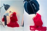 Kampagnen-Shooting mit der international renommierten Fotografin Sasa Felsbach: Model Tochter Callas, Outfit von Nikolas Dudek. (Foto creative headz)