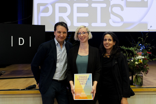 Diagonale'24 - Franz Grabner Preis für Alex Wieser für Eugenie Schwarzwald – Pionierin der Moderne. (Foto Harald Wawrzyniak)