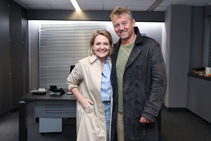 ORF-Programmdirektorin Stefanie Groiss-Horowitz und Heinrich Ambrosch, der geschäftsführende Gesellschafter der Satel Film, freuen sich über den Erfolg der Serie SOKO Donau. (Foto SATEL / Monika Fellner)