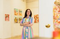 Carola Deutsch hatte ihre erste Einzelausstellung in Wien. Titel: "The Art or Motion". (Foto stella)