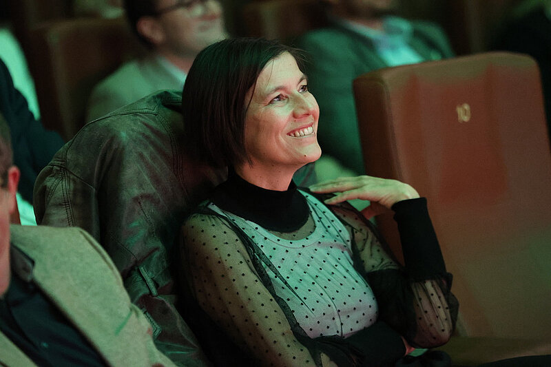 Pia Hierzegger bei der Eröffnung des 34. Filmkunstfest Mecklenburg-Vorpommern. (Foto Filmkunstfest / csm Filmland David Harms)
