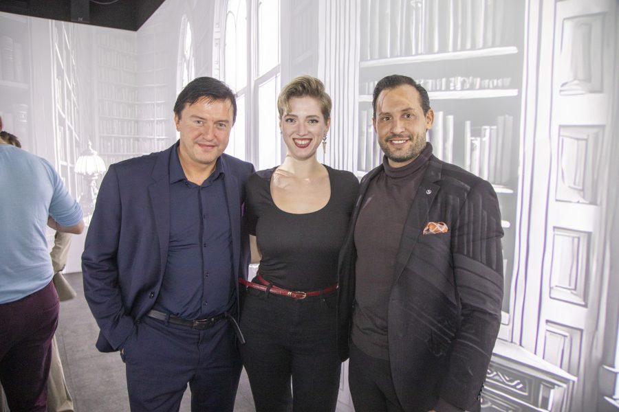 Mit dabei beim Krimi-Dinner im Immersium:Wien waren auch Christoph Schlagenhaufen, Lou-Anne Gleissenebner, Christopher Dengg. (Foto Jürgen Hammerschmid) 