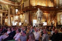 „Kunst meets Kunst“&nbsp;– so lautete das Side-Event zur Kunstmesse&nbsp;Vienna Highlights&nbsp;in der Nationalbibliothek. (Foto Katharina Schiffl)