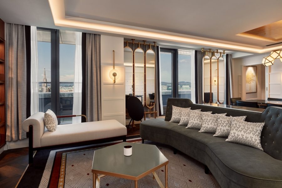 Hilton Presidential Park Penthouse Suite - Living Room. (Foto Hilton Vienna Park)