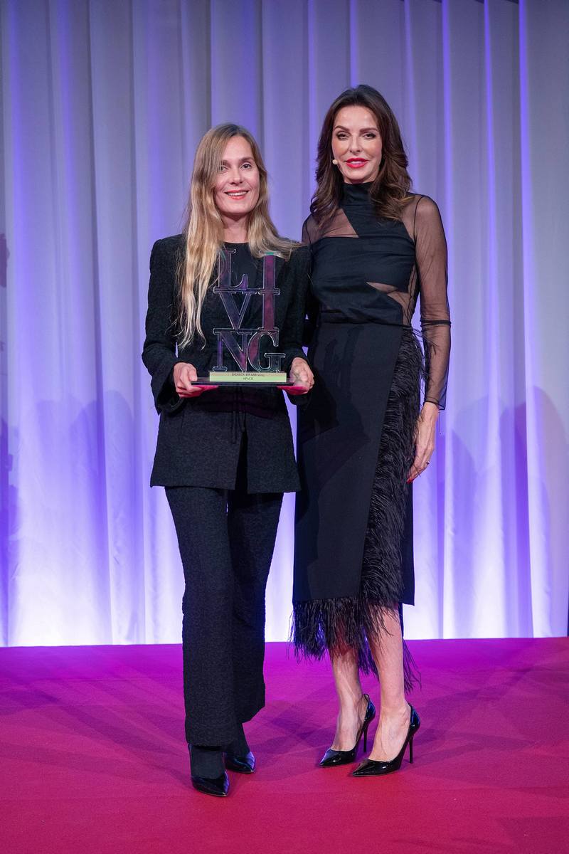 FALSTAFF LIVING Design Awards Gala: Gewinnerin Agla Egilsdottir (Bjarke Ingels) mit Angelika Rosam. (Foto Andreas Tischler)