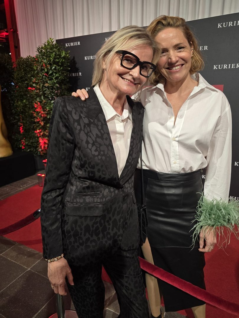 Hedi Grager und Patricia Aulitzky beim Event "70 Jahre KURIER". (Foto Hedi Grager)
