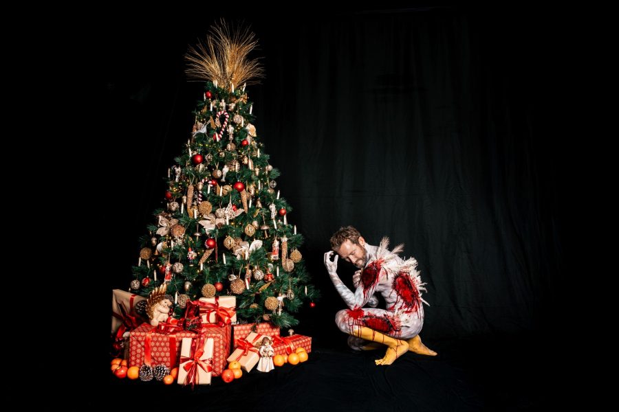 „Gans tödliche Weihnacht“ – Cesar Sampson und Franz Josef Baur setzen ein kraftvolles Zeichen für Tierschutz und gegen Massentierhaltung. Franz Josef Baur rückt es mit seiner künstlerischen Sprache das Thema Massentierhaltung kraftvoll ins öffentliche Bewusstsein. (Foto Raphael Fasching)
