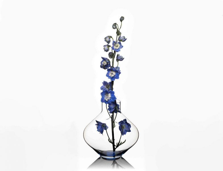 ICHIGO.Bloom No. 1 Vase & Decanter Light Blue+flowers. (Foto Markus Schlögl)