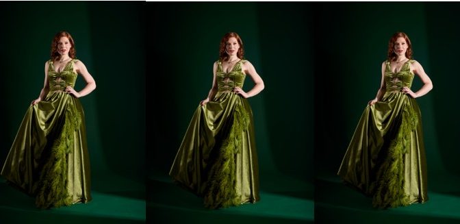 ORF-Moderatorin Teresa Vogl trägt eine Kreation von Eva Poleschinski am Wiener Opernball