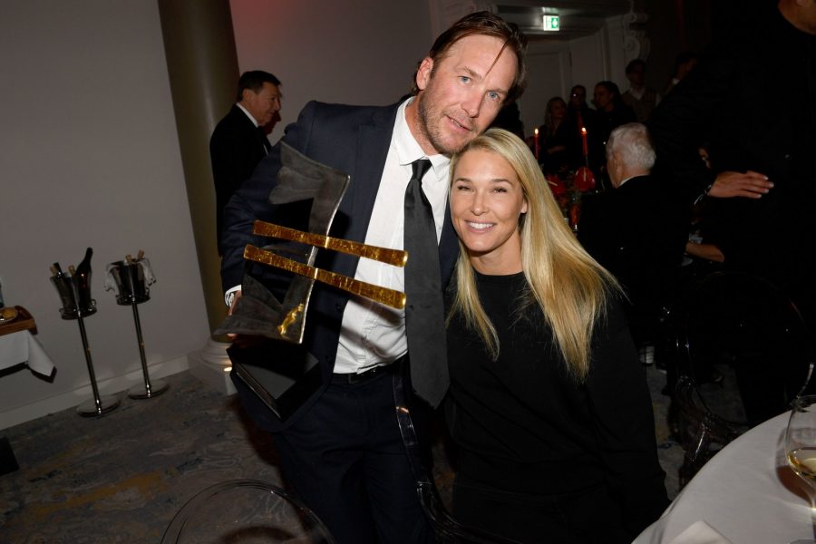 KITZ LEGENDS NIGHT @Grand Tirolia 2026 in Kitzbühel: Der INSPIRATION AWARD ging an Bode Miller, im Bild mit seiner Frau Morgan. (Foto © Agency People Image (c) Michael Tinnefeld)