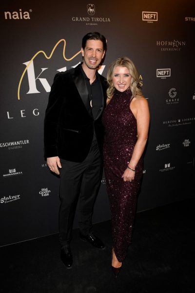 KITZ LEGENDS NIGHT @Grand Tirolia 2026 in Kitzbühel: Joachim Puchner und Sophie Hofman, Gründerin Kitz Legends Night. (Foto Agency People Image (c) Michael Tinnefeld)