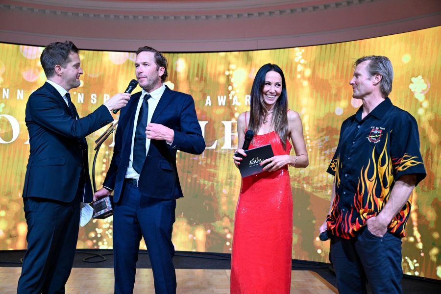 5. KITZ LEGENDS NIGHT @Grand Tirolia 2026 in Kitzbühel: Oliver Polzer, Bode Miller, Karina Toth, Daron Rahlves. (Foto Agency People Image (c) Michael Tinnefeld)