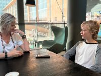 Hedi Grager im Gespräch mit Jung-Schauspielstar Benedikt Haager. (Foto privat)