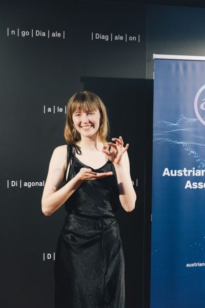 D26 Preisverleihung: Tara Nome Doyle erhielt den Preis für die Beste Filmmusik für Rose. (Foto Harald Wawrzyniak)