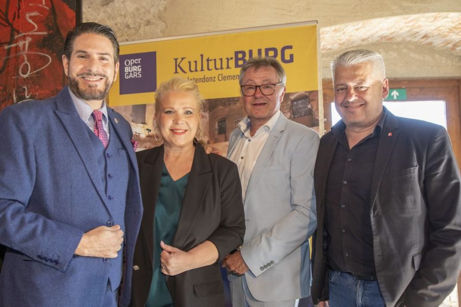 Festspiele Gars 2026: KS Clemens Unterreiner, Susanna Hirschler, Martin Falk, Hans Arsenovic. (Foto Jürgen Hammerschmid)