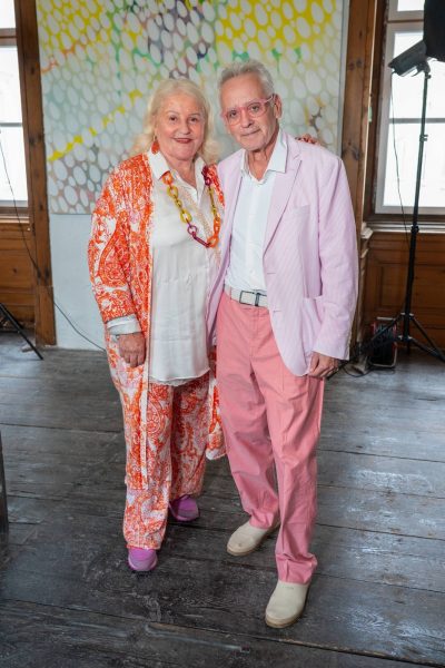Ateliereröffnung Alex Kiessling in der historischen Kaiserwohnung in Laxenburg: Marika Lichter und Christian Mucha. (Foto Andreas Tischler)